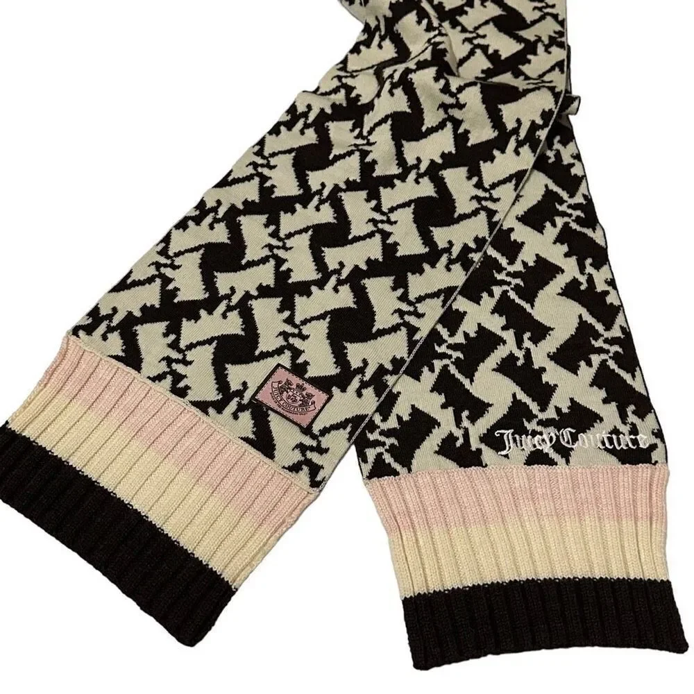 Juicy Couture Houndstooth Wool Scarf